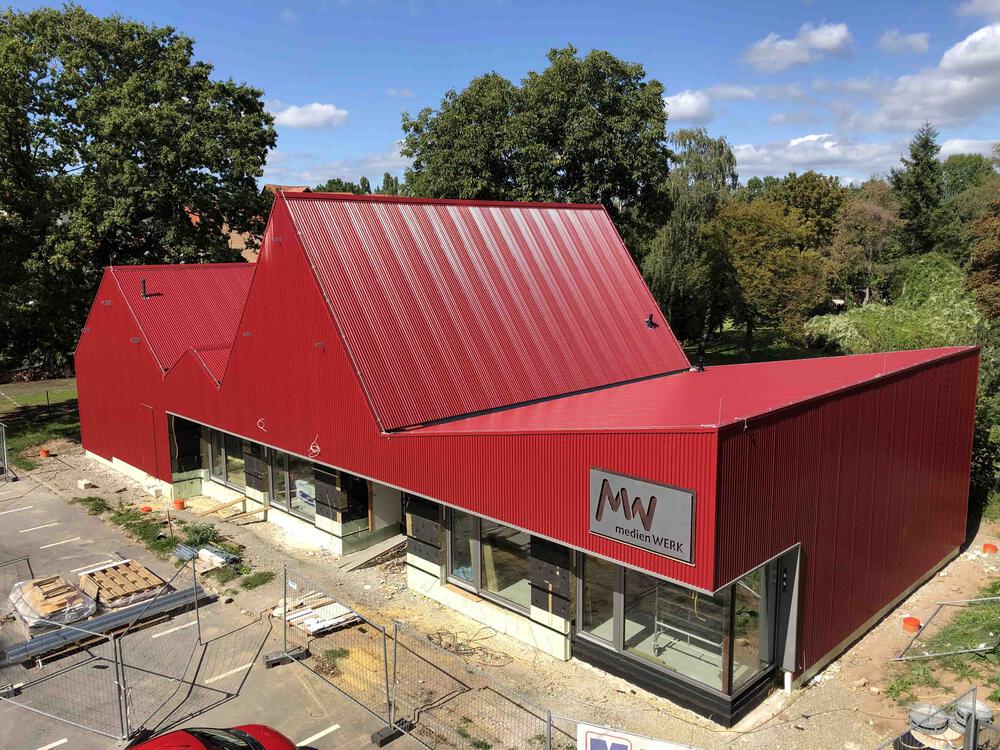 Dachkonstruktion Aufsicht Medienwerk Eschwege