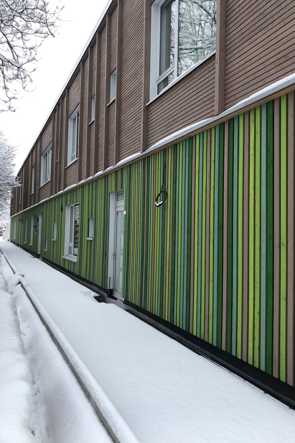 Campus Waldau - Fassade Baustelle