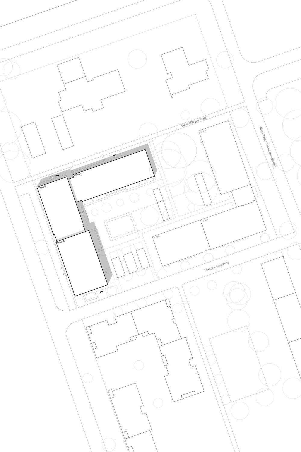Wohnungsbau Grüne Mitte Ebertal Göttingen - Lageplan