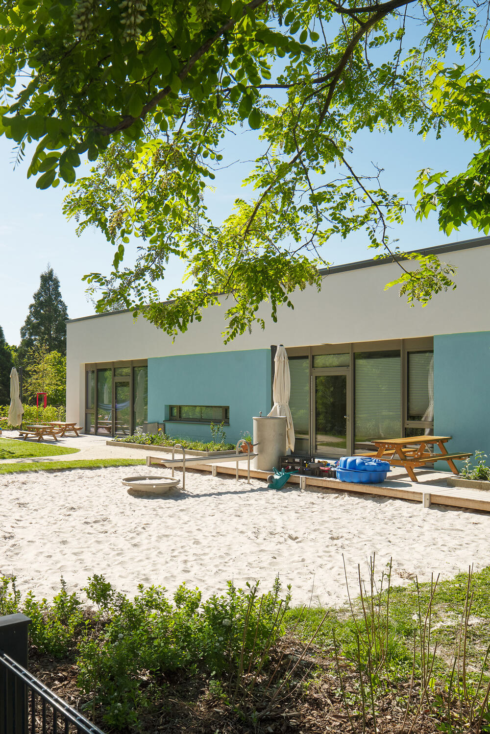 Quartierszentrum Gartetalbahnhof - Kita Sandspielbereich