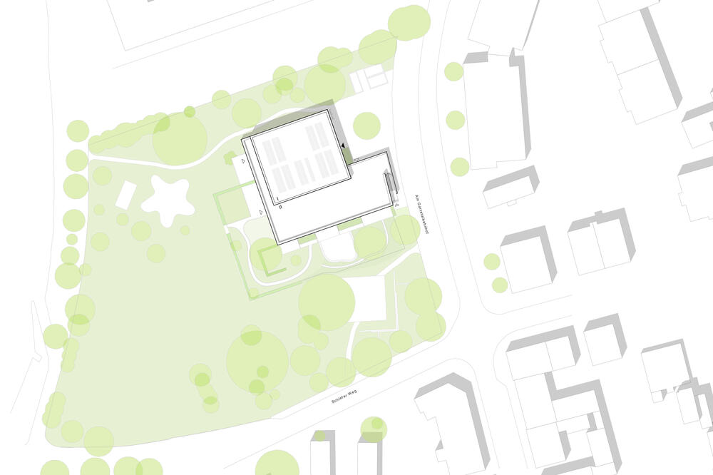 Quartierszentrum Gartetalbahnhof - Lageplan