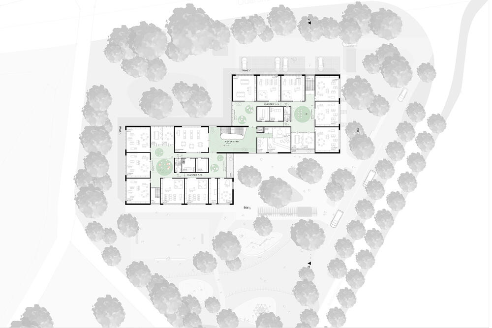Neubau Mathias-Bauer-Schule Bad Wildungen - Freiraumplan
