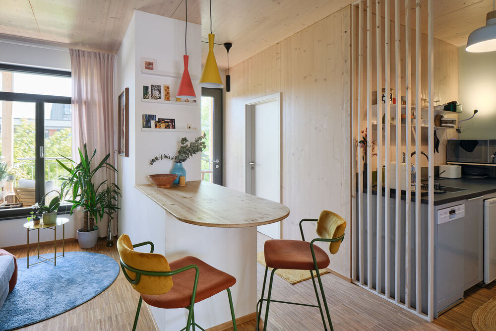 Martini-Quartier Suffizienzhaus U10 - Innenraum OG2