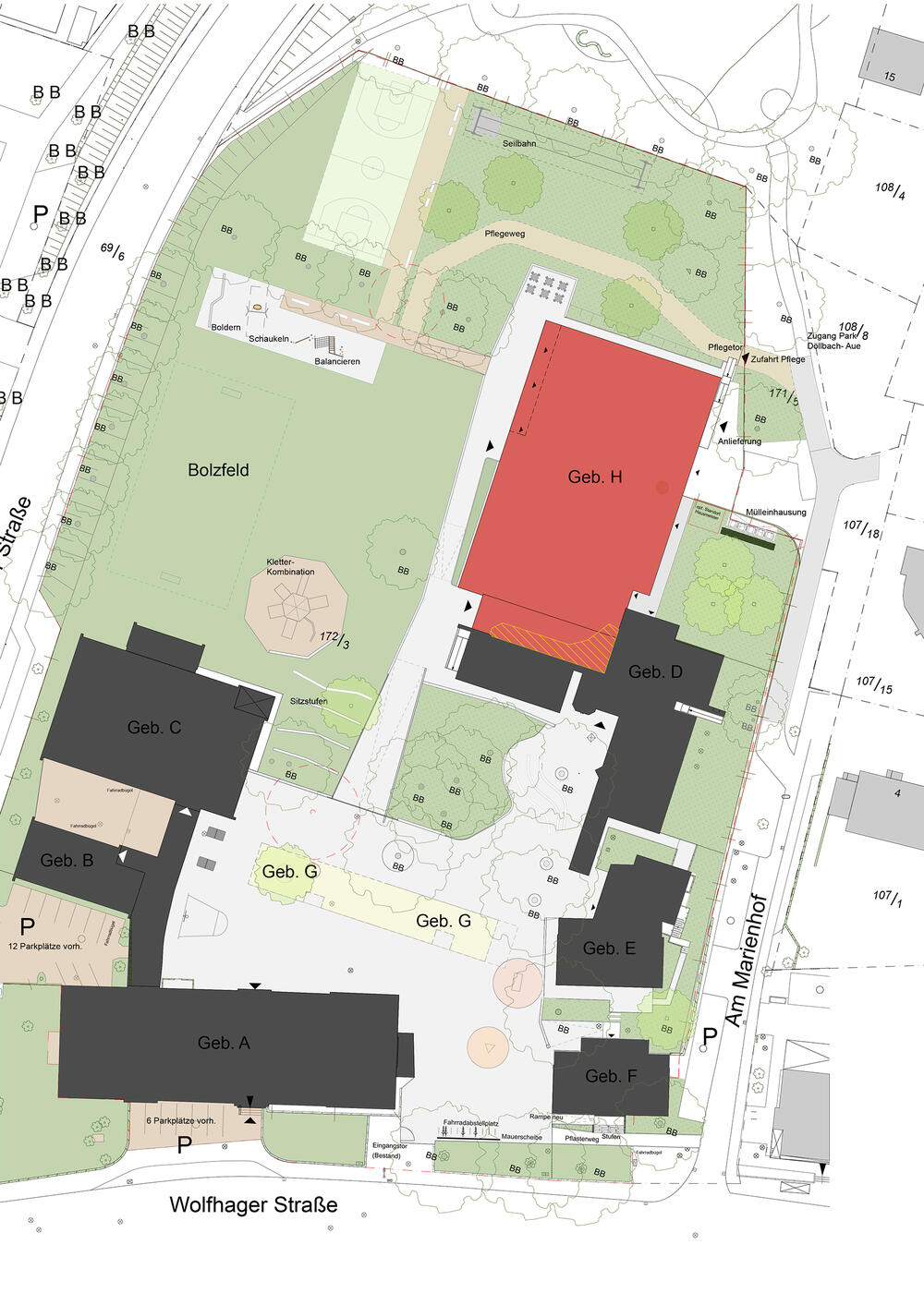 Valentin-Traudt-Schule Kassel Lageplan